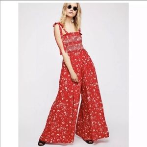 Free people color my world jumpsuit XS